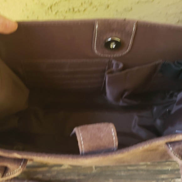 Wilsons Leather brown suede handbag - Picture 2 of 2
